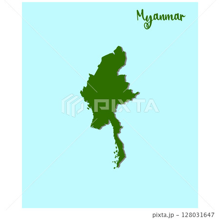 Myanmar country map vectors illustration 128031647