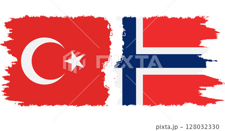 Norway and Turkey grunge flags connection vector Norway and Turkey grunge flags connection vector 128032330