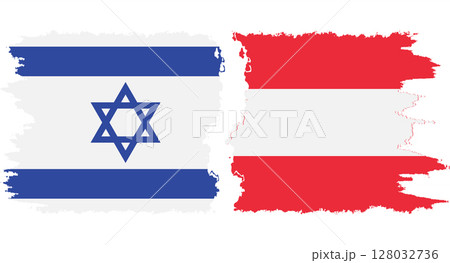 Austria and Israel grunge flags connection vector Austria and Israel grunge flags connection vector 128032736