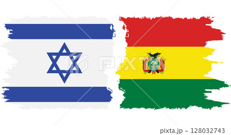 Bolivia and Israel grunge flags connection vector Bolivia and Israel grunge flags connection vector 128032743