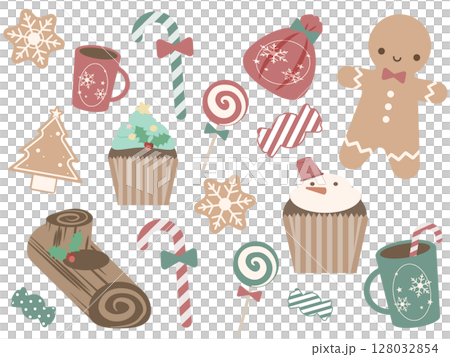 クリスマスのお菓子＆スイーツセット 128032854