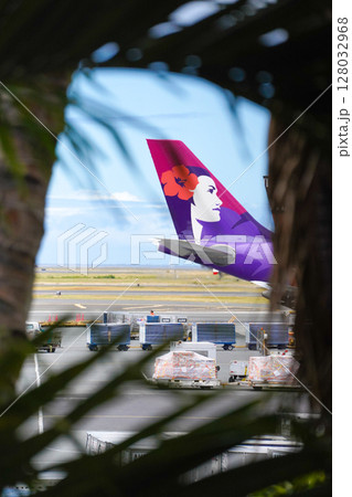 ハワイ ホノルル空港 ハワイアン航空 ハワイ ホノルル空港 ハワイアン航空 128032968