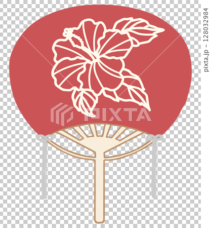 簡單的扇子插圖,芙蓉紅 簡單的扇子插圖,芙蓉紅 128032984