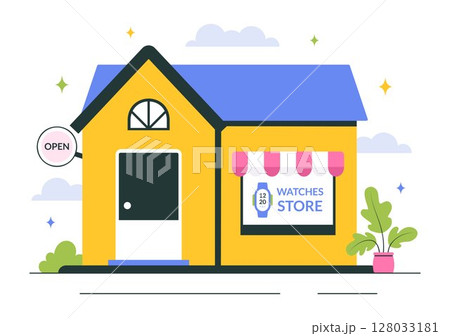 Watches Store Vector Illustration with of...のイラスト素材 [128033181] - PIXTA