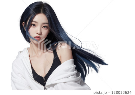 ロングヘアー 128033624