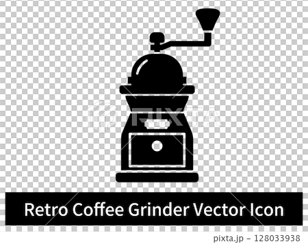 クラシックな手挽きのコーヒーミルアイコン 128033938
