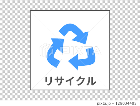 回收標誌、垃圾分類、圖示材料 128034485