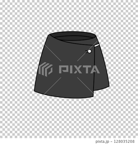 A black skirt with a button on the side 128035208
