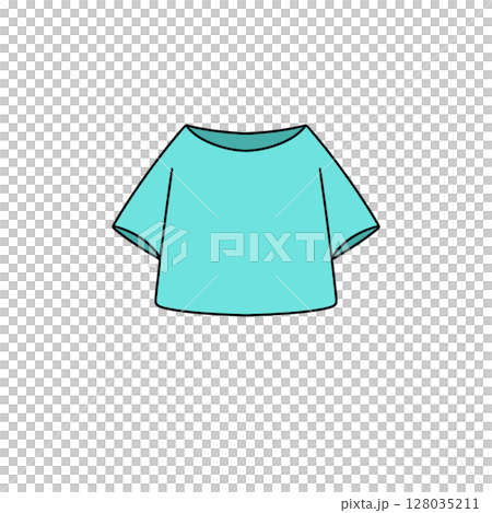 A blue shirt with a white collar and a white sleeve A blue shirt with a white collar and a white sleeve 128035211