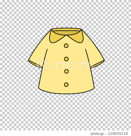 A yellow shirt with a collar and buttons 128035219