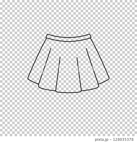A white skirt with a black waistband A white skirt with a black waistband 128035378