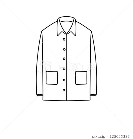 A white shirt with a pocket and buttons 128035385