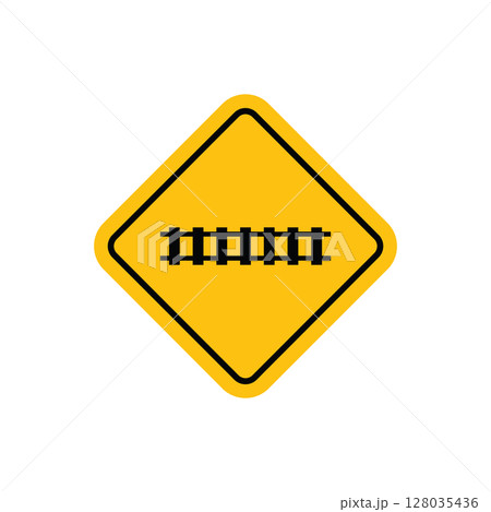 Train sign railway symbol 128035436