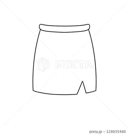 A white skirt with a black belt 128035480