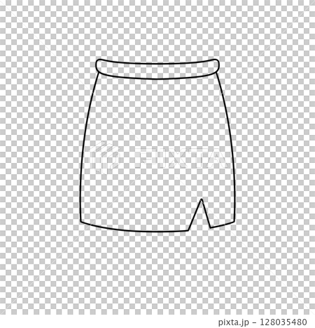 A white skirt with a black belt 128035480