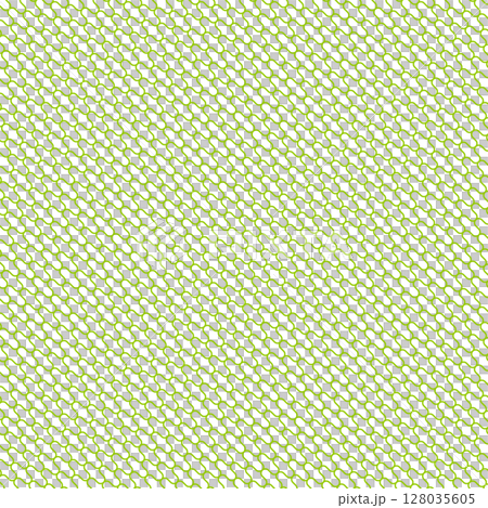 細いラインの網目状の鎖の背景素材 パターンイラスト スウォッチ対応 黄緑 細いラインの網目状の鎖の背景素材 パターンイラスト スウォッチ対応 黄緑 128035605