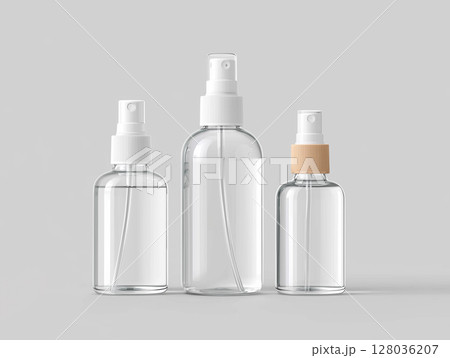 コスメやミスト用透明ボトルのイメージ写真 128036207