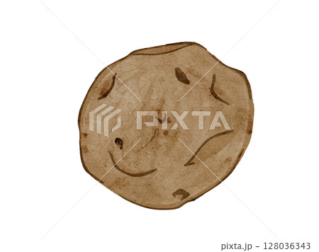 水彩で描いたジャガイモのシンプルな挿絵イラスト素材 128036343