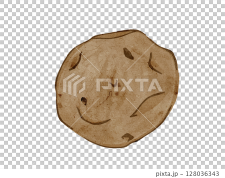 水彩で描いたジャガイモのシンプルな挿絵イラスト素材 128036343