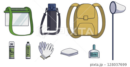 安全な虫取り持ち物セット 128037699