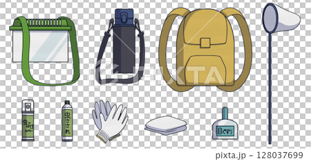 安全な虫取り持ち物セット 128037699