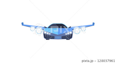 Flying car on a white background.Future technologies.Super high speed machine.illustration . Flying car on a white background.Future technologies.Super high speed machine.illustration . 128037961