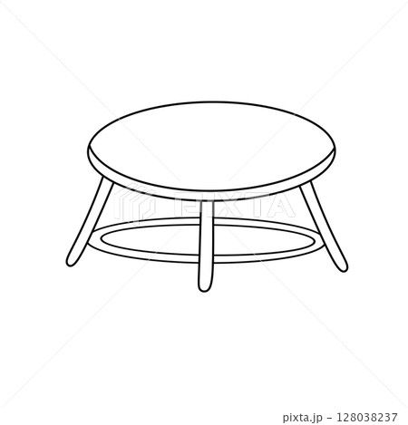 A simple white chair with a wooden leg 128038237