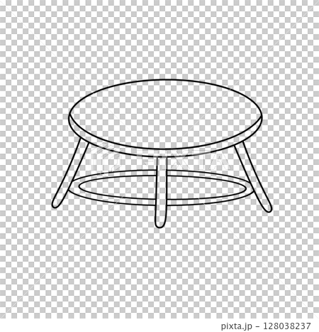 A simple white chair with a wooden leg 128038237