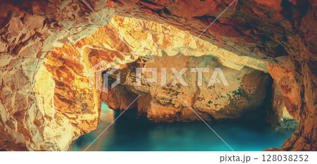 Rosh HaNikra grottoes, Israel. Nature landscape Rosh HaNikra grottoes, Israel. Nature landscape 128038252
