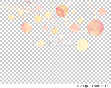 暖色の抽象的な丸の背景イラスト 128038617