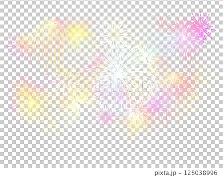 カラフルな花火5/5 128038996