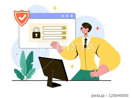 Personal Protection Vector Illustration Featuring Safety Equipment with a Construction Industrial Worker and Construction Tools in a Flat Background Personal Protection Vector Illustration Featuring Safety Equipment with a Construction Industrial Worker and Construction Tools in a Flat Background 128040085