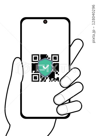 スマートフォン　セキュリティのイメージ 128040296