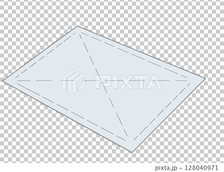 Simple illustration of a diagonal cloth 128040971
