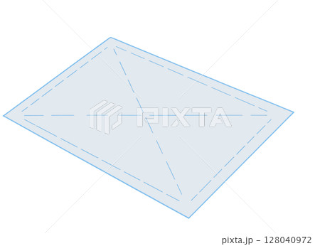シンプルなナナメのぞうきんのイラスト シンプルなナナメのぞうきんのイラスト 128040972
