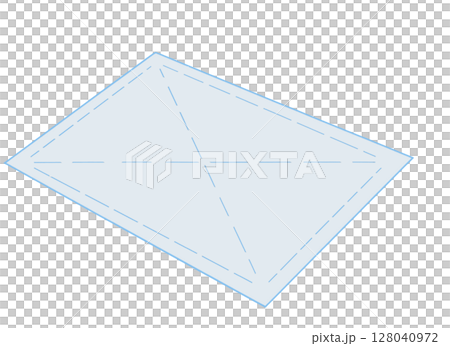 シンプルなナナメのぞうきんのイラスト シンプルなナナメのぞうきんのイラスト 128040972