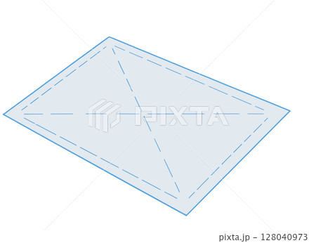 シンプルなナナメのぞうきんのイラスト 128040973