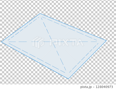シンプルなナナメのぞうきんのイラスト 128040973