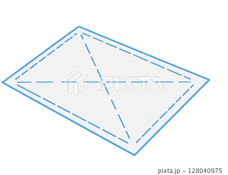 シンプルなナナメのぞうきんのイラスト 128040975