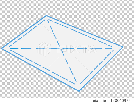 シンプルなナナメのぞうきんのイラスト 128040975
