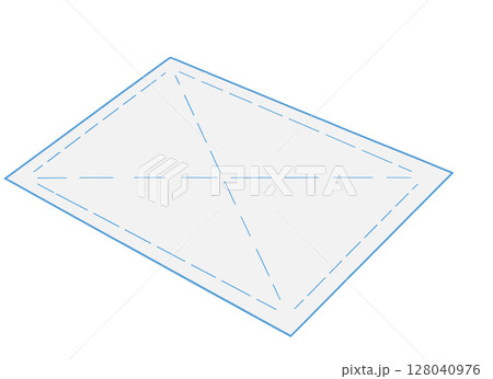 シンプルなナナメのぞうきんのイラスト 128040976