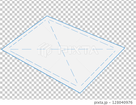 シンプルなナナメのぞうきんのイラスト 128040976