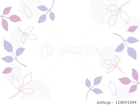 おしゃれな葉っぱのフレーム背景 128041004
