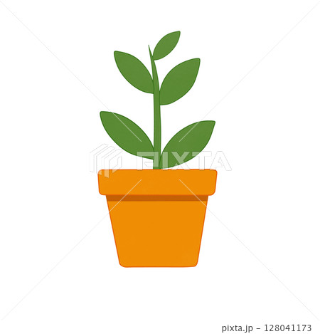 Plant in the pot  128041173