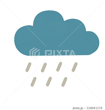 Cloud with ran drop 128041174