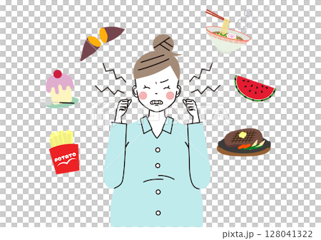 一位因食慾不振而感到沮喪的孕婦 128041322