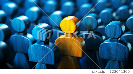 Extreme closeup of One Single Yellow Human...のイラスト素材 [128041360] - PIXTA