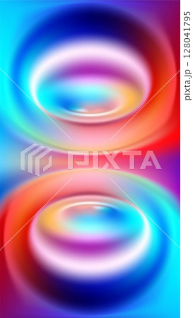 Bright rainbow background. 3D soft gradient phone wallpaper 128041795