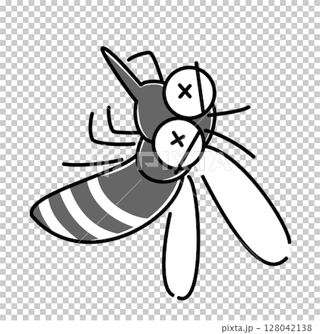 Illustration of a dead mosquito 128042138