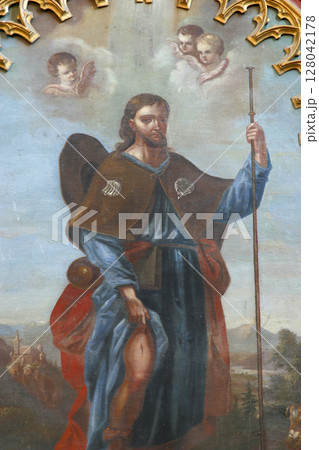 Saint Roch altarpiece in the Parish Church of Saint Peter in Velesevec, Croatia 128042178